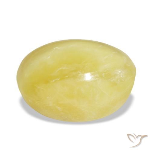 5,98 ctw natürlicher gelber Opal, Oval Schliff, Lichtundurchlässig