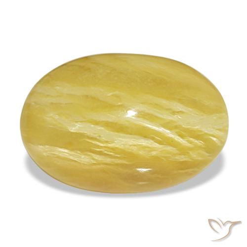 8.30ct Gelber Opal, Oval, Lichtundurchlässig