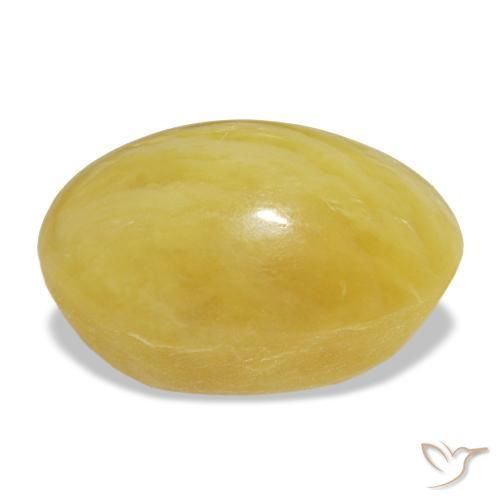 8,30 ctw natürlicher gelber Opal, Oval Schliff, Lichtundurchlässig