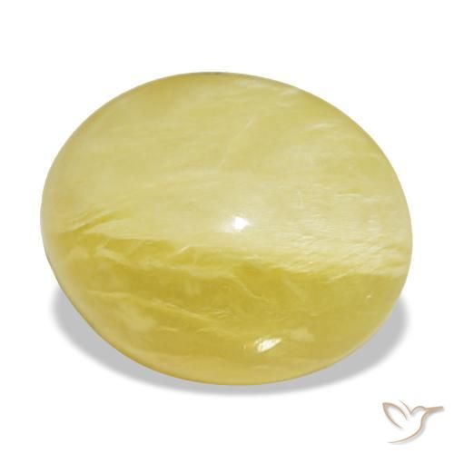 11,49 ctw natürlicher gelber Opal, Oval Schliff, Lichtundurchlässig
