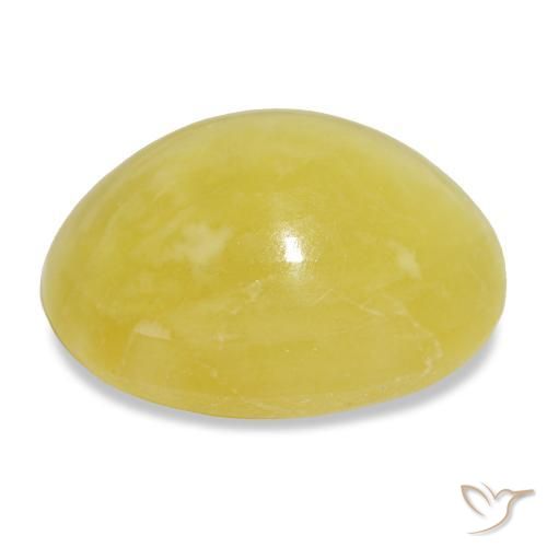 11,49 ctw natürlicher gelber Opal, Oval Schliff, Lichtundurchlässig