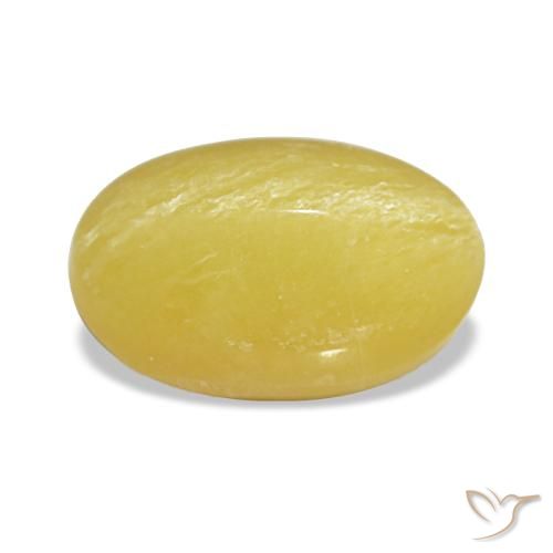 2,41 ctw natürlicher gelber Opal, Oval Schliff, Lichtundurchlässig