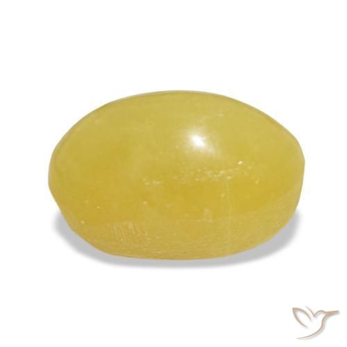 2,41 ctw natürlicher gelber Opal, Oval Schliff, Lichtundurchlässig
