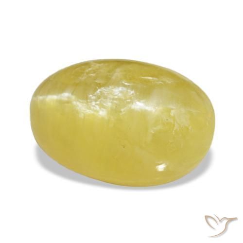 3,78 ctw natürlicher gelber Opal, Oval Schliff, Lichtundurchlässig