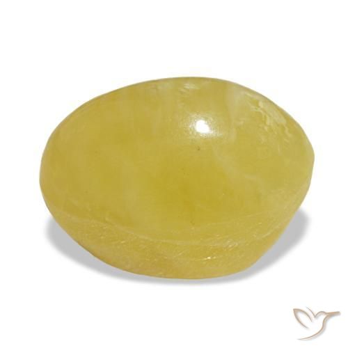3,78 ctw natürlicher gelber Opal, Oval Schliff, Lichtundurchlässig
