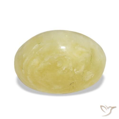 2,89 ctw natürlicher gelber Opal, Oval Schliff, Lichtundurchlässig