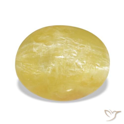 2,80 ctw natürlicher gelber Opal, Oval Schliff, Lichtundurchlässig