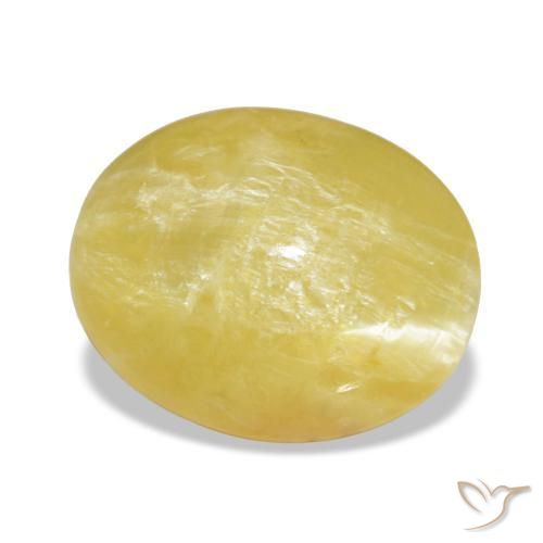 2,80 ctw natürlicher gelber Opal, Oval Schliff, Lichtundurchlässig