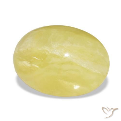 4,48 ctw natürlicher gelber Opal, Oval Schliff, Lichtundurchlässig