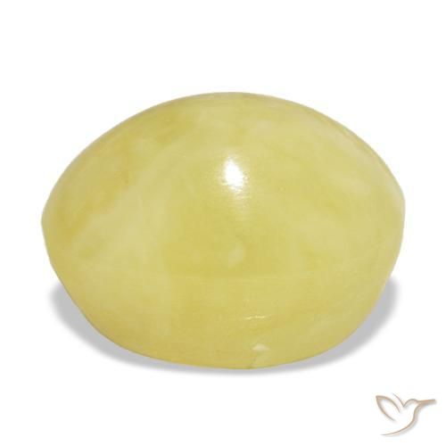 4,48 ctw natürlicher gelber Opal, Oval Schliff, Lichtundurchlässig