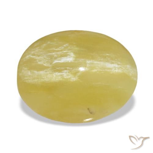 2,65 ctw natürlicher gelber Opal, Oval Schliff, Lichtundurchlässig
