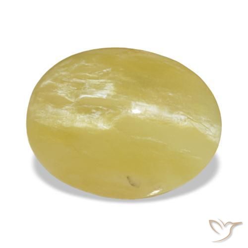 2,65 ctw natürlicher gelber Opal, Oval Schliff, Lichtundurchlässig