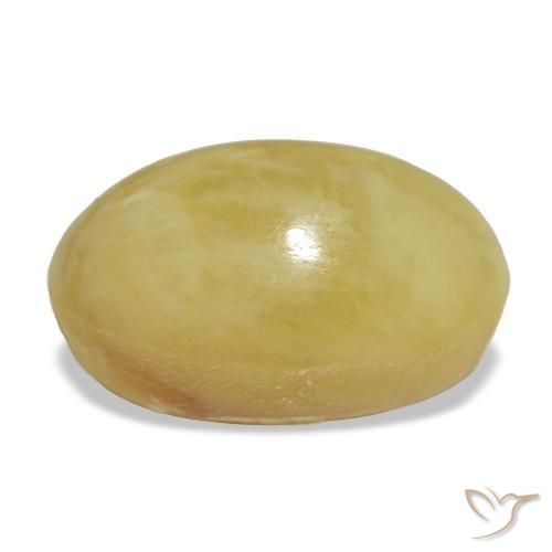 4,03 ctw natürlicher gelber Opal, Oval Schliff, Lichtundurchlässig