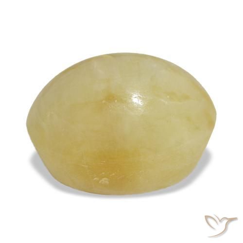 3,43 ctw natürlicher gelber Opal, Oval Schliff, Lichtundurchlässig