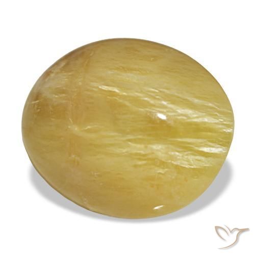 5,55 ctw natürlicher gelber Opal, Oval Schliff, Lichtundurchlässig