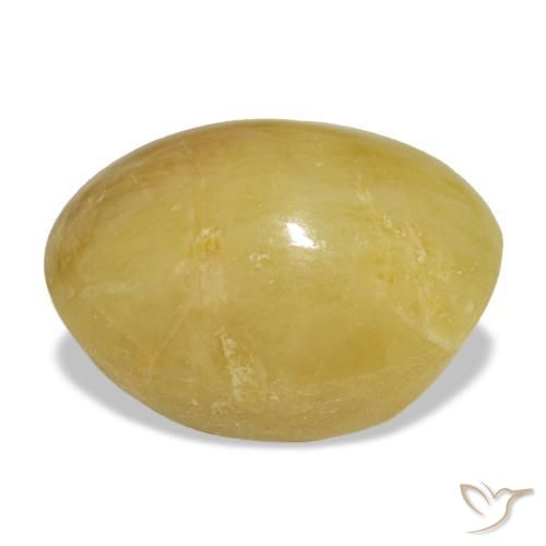 5,55 ctw natürlicher gelber Opal, Oval Schliff, Lichtundurchlässig