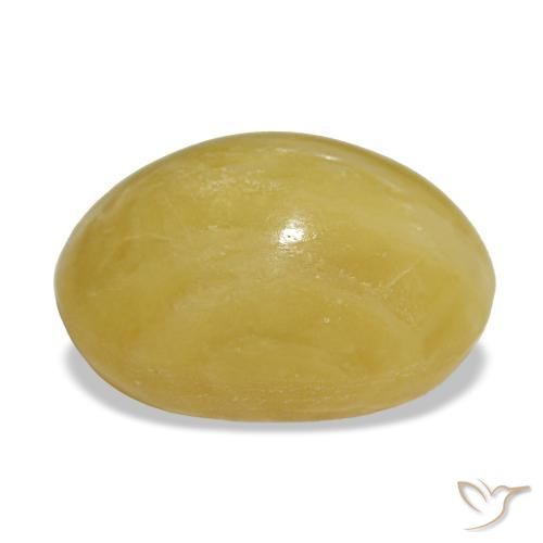 4,31 ctw natürlicher gelber Opal, Oval Schliff, Lichtundurchlässig