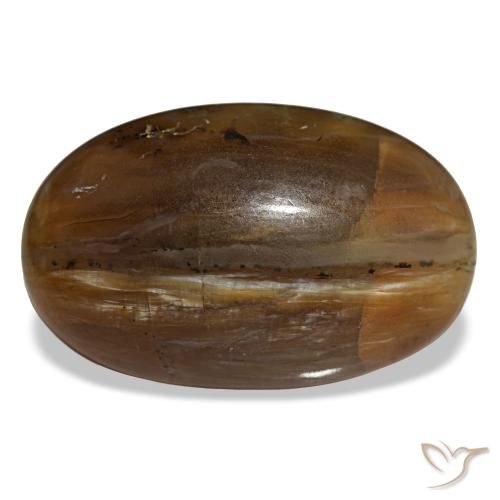 26,12 ctw natürlicher brauner Opal, Oval Schliff, Lichtundurchlässig