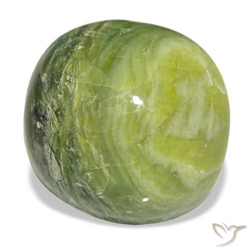 16,79 ctw natürlicher grüner Opal, Kissenschliff, Lichtundurchlässig