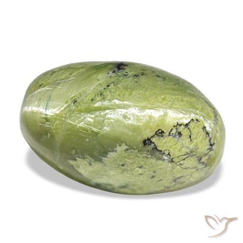 7,14 ctw natürlicher grüner Opal, Oval Schliff, Lichtundurchlässig