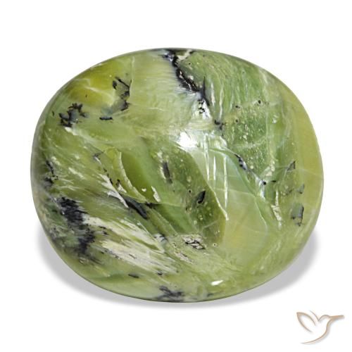 17,19 ctw natürlicher grüner Opal, Oval Schliff, Lichtundurchlässig