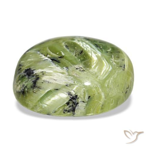 17,19 ctw natürlicher grüner Opal, Oval Schliff, Lichtundurchlässig