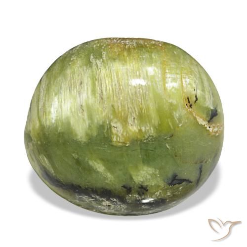 5,75 ctw natürlicher grüner Opal, Oval Schliff, Lichtundurchlässig