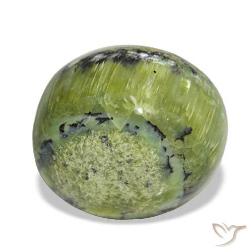6,61 ctw natürlicher grüner Opal, Oval Schliff, Lichtundurchlässig