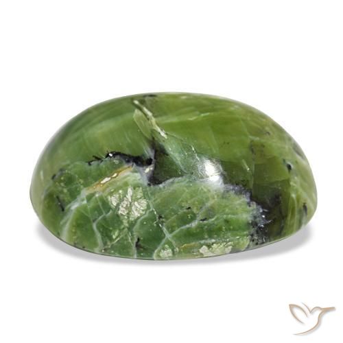 14,55 ctw natürlicher grüner Opal, Oval Schliff, Lichtundurchlässig