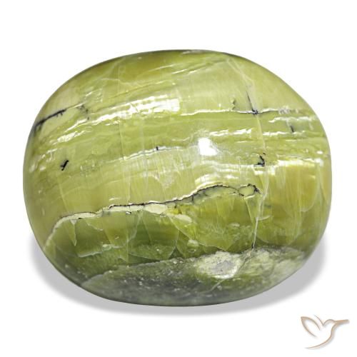 38,88 ctw natürlicher grüner Opal, Oval Schliff, Lichtundurchlässig