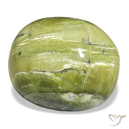 38,88 ctw natürlicher grüner Opal, Oval Schliff, Lichtundurchlässig