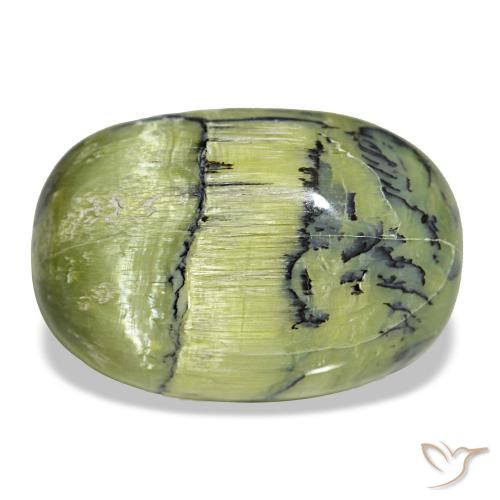 21,84 ctw natürlicher grüner Opal, Oval Schliff, Lichtundurchlässig