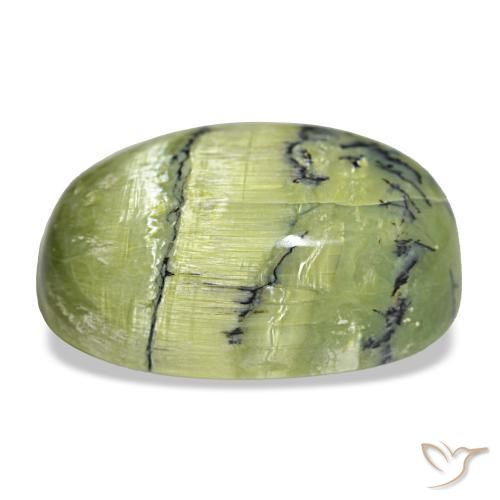 21,84 ctw natürlicher grüner Opal, Oval Schliff, Lichtundurchlässig