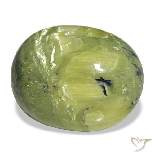 21,92 ctw natürlicher grüner Opal, Oval Schliff, Lichtundurchlässig