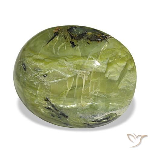 11,26 ctw natürlicher grüner Opal, Oval Schliff, Lichtundurchlässig