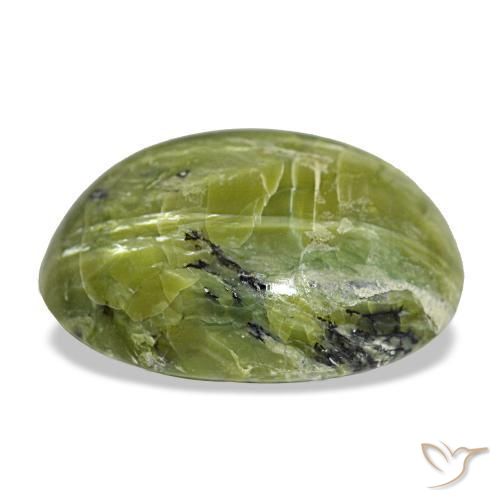 11,26 ctw natürlicher grüner Opal, Oval Schliff, Lichtundurchlässig