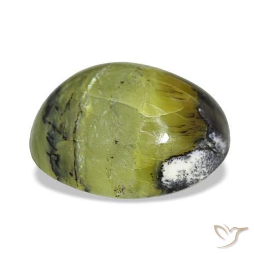 7,49 ctw natürlicher grüner Opal, Oval Schliff, Lichtundurchlässig