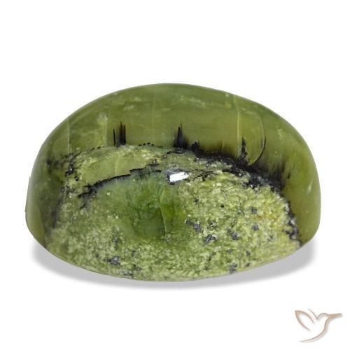 8,44 ctw natürlicher grüner Opal, Oval Schliff, Lichtundurchlässig