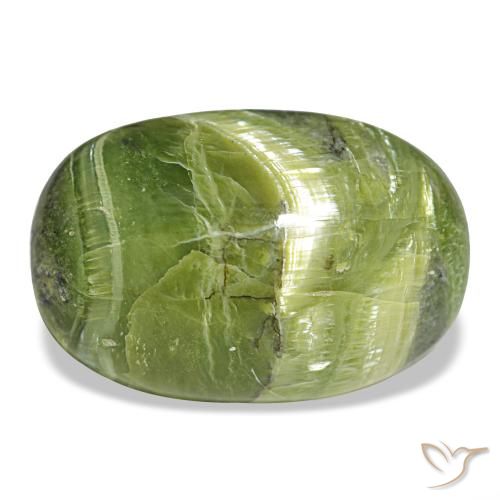 16,99 ctw natürlicher grüner Opal, Oval Schliff, Lichtundurchlässig