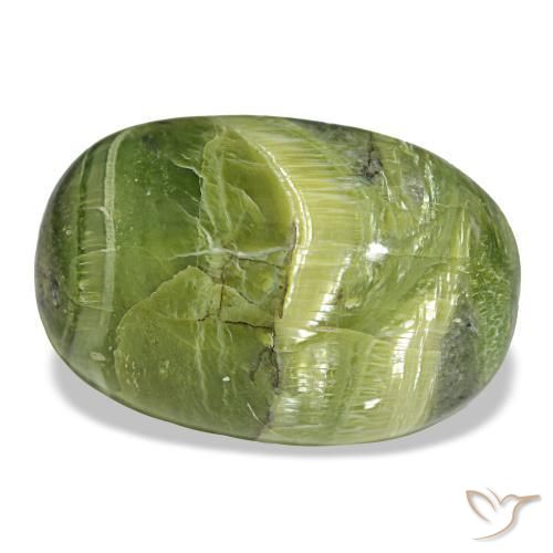 16,99 ctw natürlicher grüner Opal, Oval Schliff, Lichtundurchlässig