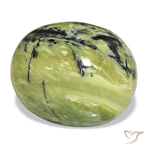 24,01 ctw natürlicher grüner Opal, Oval Schliff, Lichtundurchlässig