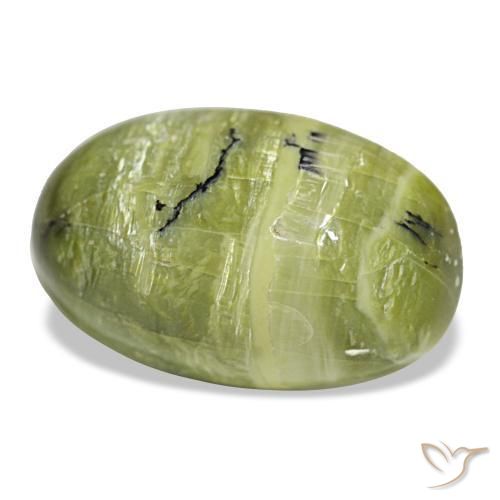 8,46 ctw natürlicher grüner Opal, Oval Schliff, Lichtundurchlässig