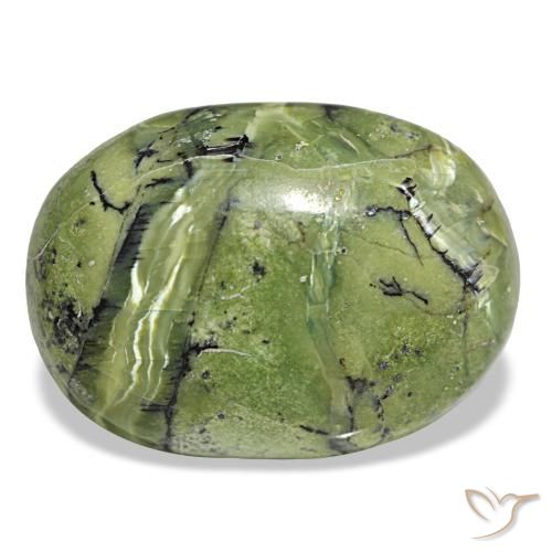 21,32 ctw natürlicher grüner Opal, Oval Schliff, Lichtundurchlässig
