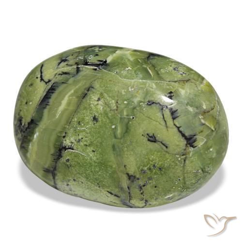 21,32 ctw natürlicher grüner Opal, Oval Schliff, Lichtundurchlässig