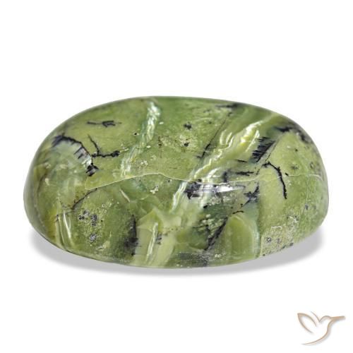 21,32 ctw natürlicher grüner Opal, Oval Schliff, Lichtundurchlässig