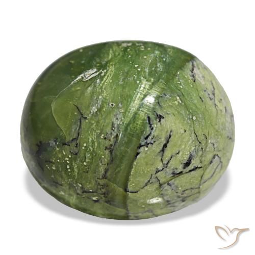 11,27 ctw natürlicher grüner Opal, Oval Schliff, Lichtundurchlässig
