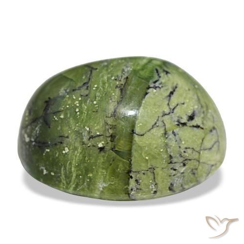 11,27 ctw natürlicher grüner Opal, Oval Schliff, Lichtundurchlässig