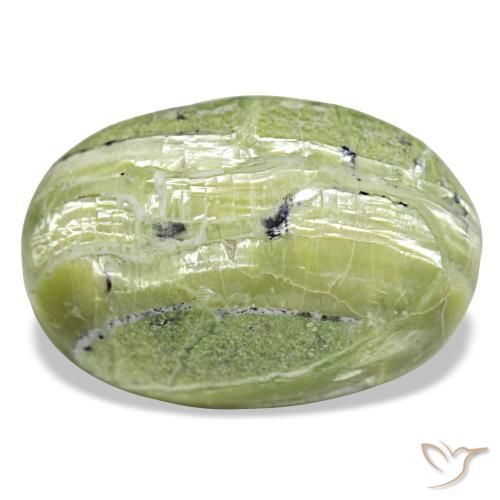 21,88 ctw natürlicher grüner Opal, Oval Schliff, Lichtundurchlässig