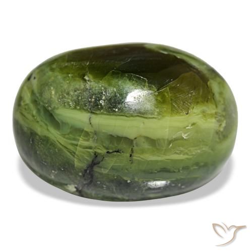 27,34 ctw natürlicher grüner Opal, Oval Schliff, Lichtundurchlässig
