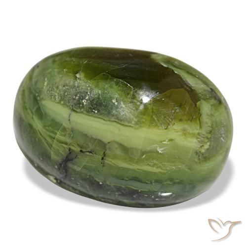 27,34 ctw natürlicher grüner Opal, Oval Schliff, Lichtundurchlässig